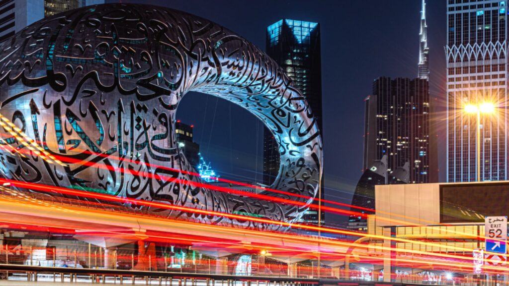 High Rise Buildings in Dubai at Night