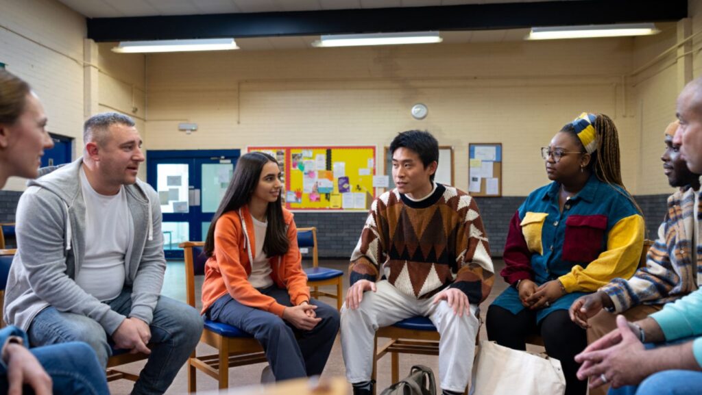 Why Dubai Properties Depend on Expert Community Management 8 Talking Together in The Community Centre